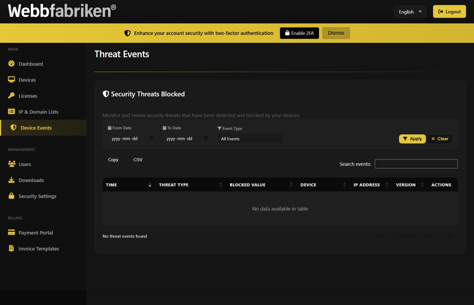 Threat Events